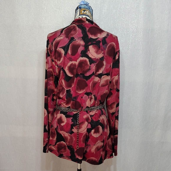 Simply Vera Vera Wang Red Floral Blouse - Picture 2 of 9